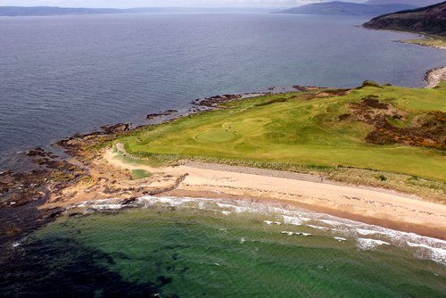 Shiskine Golf Club - 5th hole from the air!