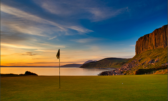 Shiskine Golf Course from the air, Isle of Arran