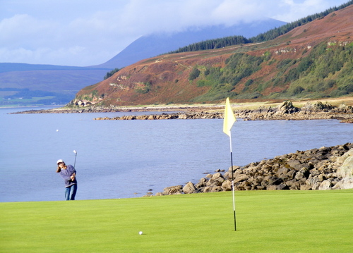 4th green at Shiskine Golf Club, Isle of Arran